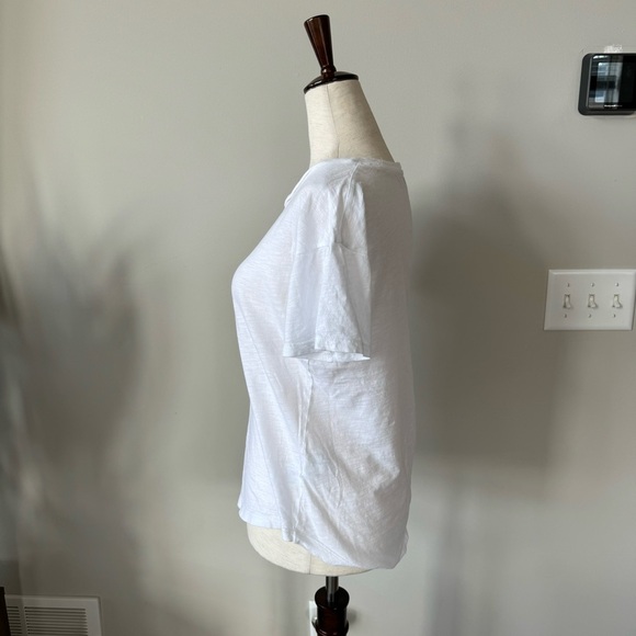 Madewell Whisper Cotton Crewneck Tee Scoop Hem - Classic Capsule Neutral White - Picture 3 of 8